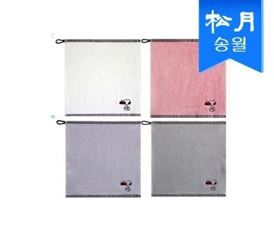 송월 스누피 블럭블랙 핸드타올