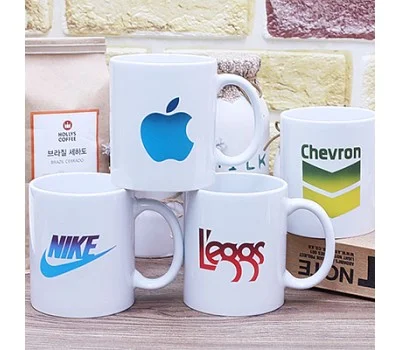 직선백자 변색 머그컵