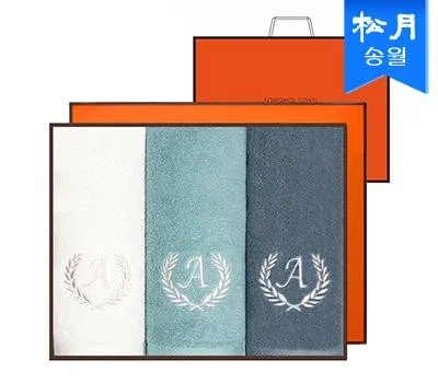 송월 항균 에이스 150g 3매 선물세트 쇼핑백