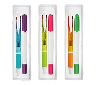 문구세트B형-8  3색볼펜고체형광펜