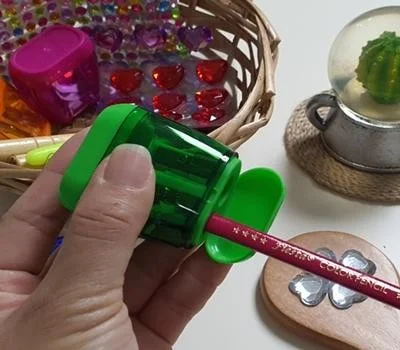 휴대용 2구 미니 연필깎이