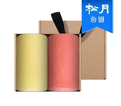 송월타월 30수컬러고리 핸드타올 2매 크라프트세트