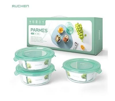 루첸 파르메스 내열유리 400ml 원형3종 세트